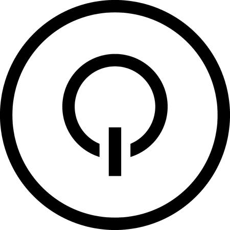 Switch off symbol - Vector icon isolatedのイラスト素材