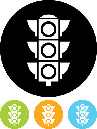 Traffic light signal - Vector icon isolatedのイラスト素材