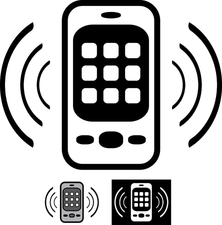 Mobile phone ringing vector iconのイラスト素材