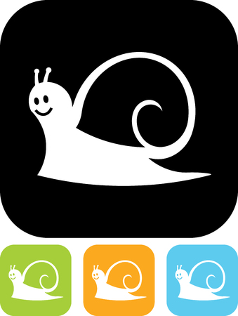 Snail vector iconのイラスト素材