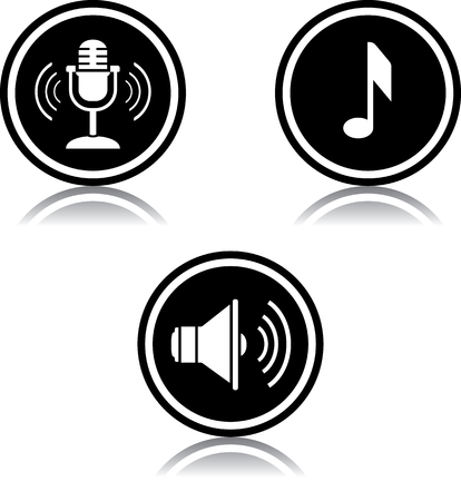 Music and sound - Vector iconsのイラスト素材