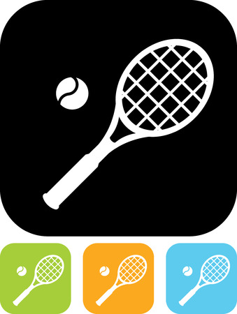 Vector icon isolated on white - Tennis equipmentのイラスト素材