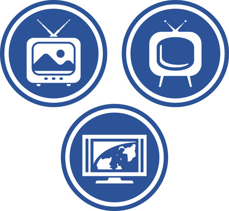 TV television  - Vector icons isolatedのイラスト素材