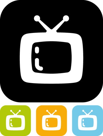 TV set - Vector icon isolatedのイラスト素材