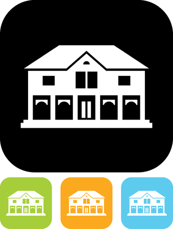 Mansion or mall building - Vector icon isolatedのイラスト素材
