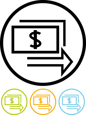 Money usd bank transfer vector iconのイラスト素材