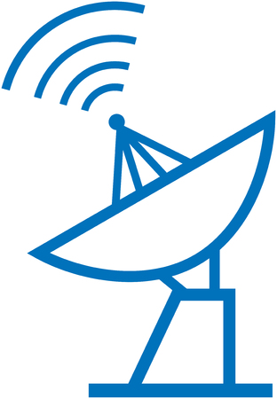 Radar satellite broadcasting translation Vector illustrationのイラスト素材