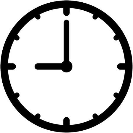 Vector clock icon isolated