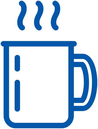 Hot coffee mug vector iconのイラスト素材
