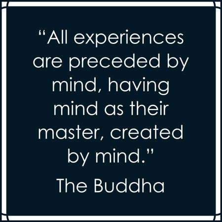 Buddha quote. Life inspirational buddhist quotation box vector frame with text