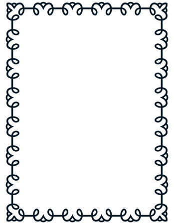 Frame border line page vector vintage simpleのイラスト素材