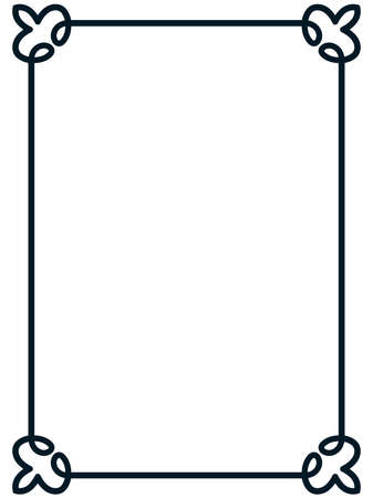 Frame border line page vector vintage simpleのイラスト素材