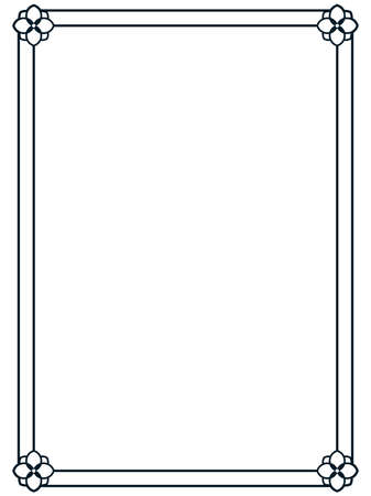 Frame border line page vector vintage simpleのイラスト素材