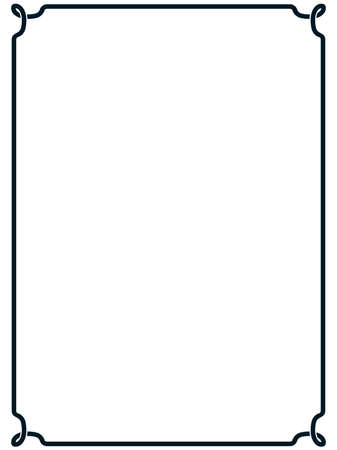 Frame border line page vector vintage simpleのイラスト素材