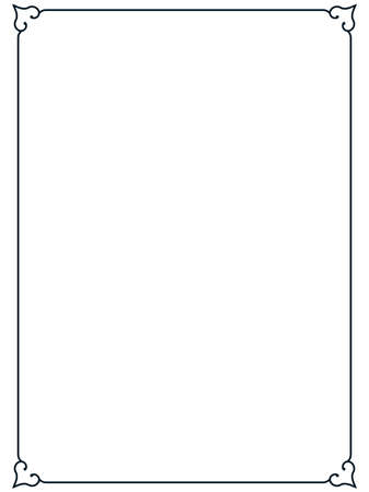 Frame border line page vector vintage simpleのイラスト素材