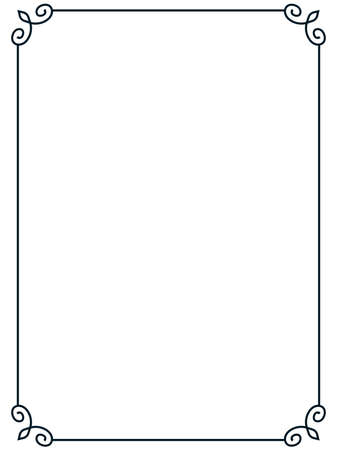 Frame border line page vector vintage simpleのイラスト素材