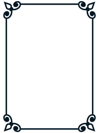 Frame border line page vector vintage simpleのイラスト素材