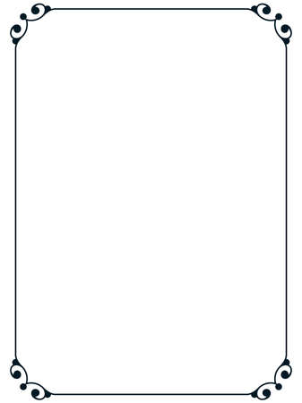 Frame border line page vector vintage simpleのイラスト素材