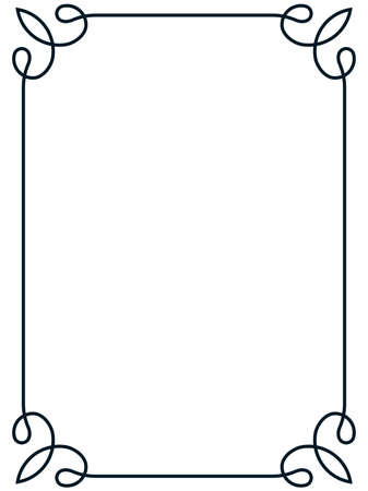 Frame border line page vector vintage simpleのイラスト素材