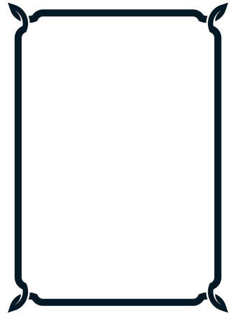 Frame border line page vector vintage simpleのイラスト素材