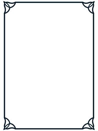 Frame border line page vector vintage simpleのイラスト素材