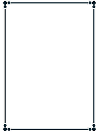 Frame border line page vector vintage simpleのイラスト素材
