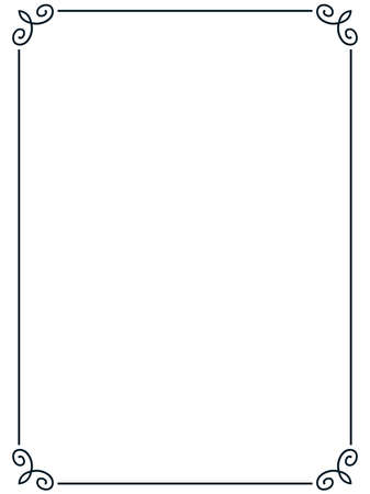 Frame border line page vector vintage simpleのイラスト素材