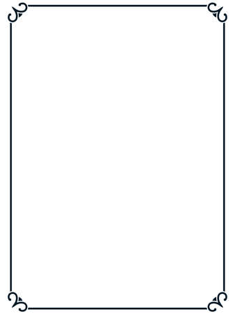 Frame border line page vector vintage simpleのイラスト素材