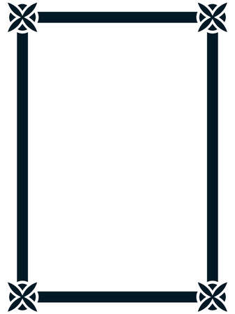 Frame border line page vector vintage simpleのイラスト素材