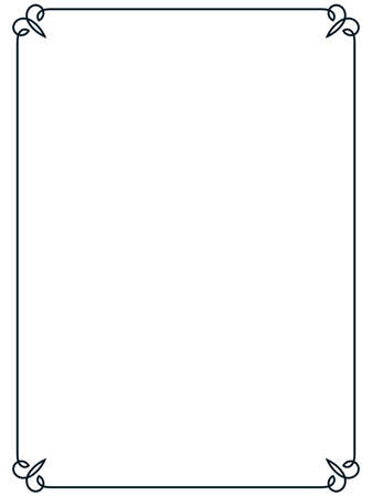 Frame border line page vector vintage simpleのイラスト素材
