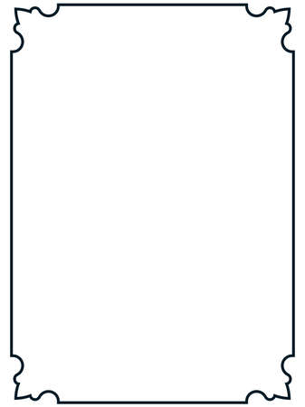 Frame border line page vector vintage simpleのイラスト素材