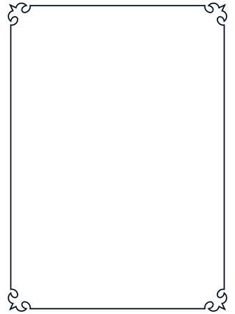 Frame border line page vector vintage simpleのイラスト素材