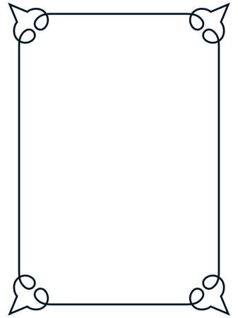 Frame border line page vector vintage simpleのイラスト素材