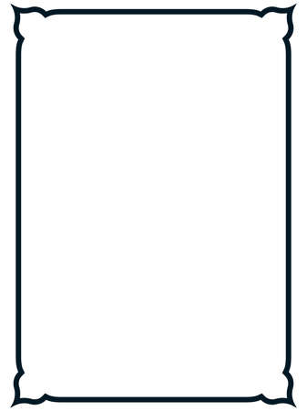 Frame border line page vector vintage simpleのイラスト素材