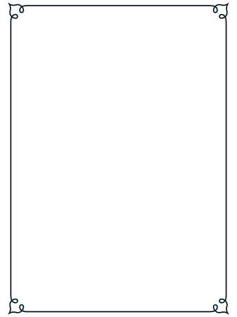 Frame border line page vector vintage simpleのイラスト素材