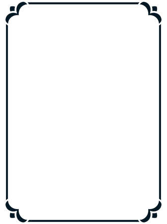 Frame border line page vector vintage simpleのイラスト素材