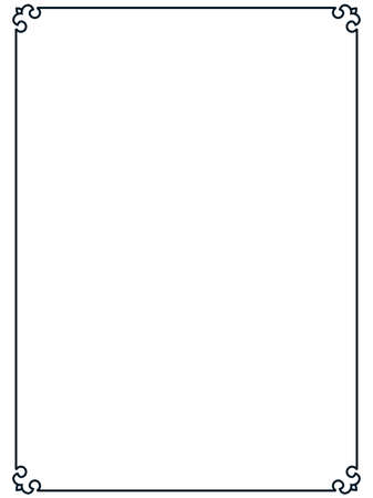 Frame border line page vector vintage simpleのイラスト素材
