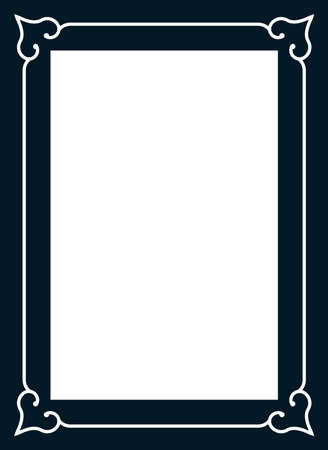 Photo picture art frame border passe-partout vector simpleのイラスト素材