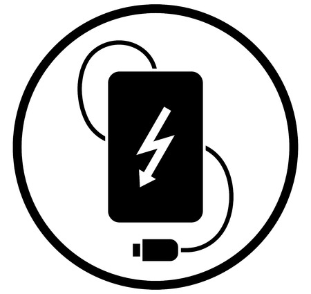 Power bank simple vector UI icon  designのイラスト素材