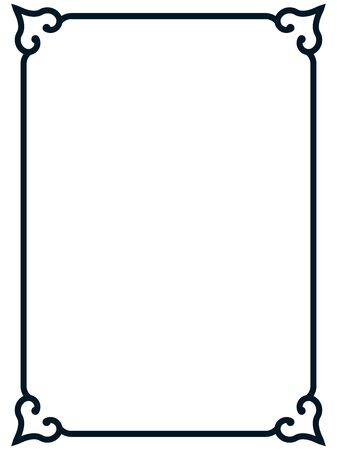 Frame border line page vector vintage simpleのイラスト素材