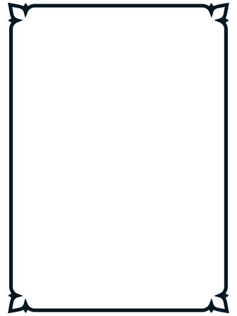 Frame border line page vector vintage simpleのイラスト素材