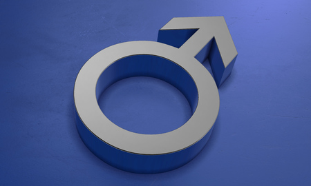 Male Symbol in 3Dの写真素材