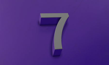 Number Seven in 3Dの写真素材