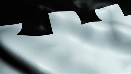 3D Illustration of a waving Holand city flag of Zeist (Netherlands country)の写真素材