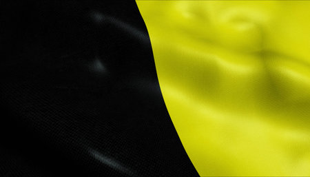 3D Illustration of a waving Holand city flag of Sneek (Netherlands country)の写真素材