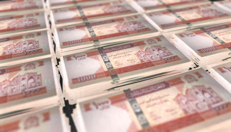 3D Illustration of 1000 Afghanistan AFN Money Banknoteの写真素材