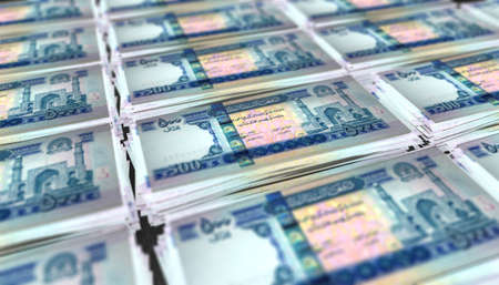 3D Illustration of 500 Afghanistan AFN Money Banknoteの写真素材