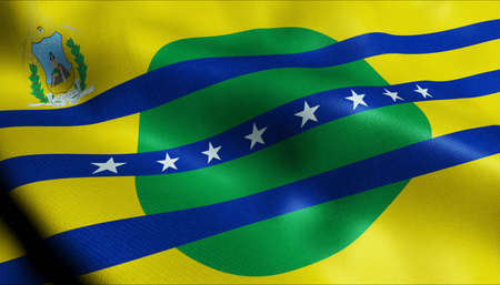 3D Illustration of a waving Venezuela state flag of  Bolivarの写真素材