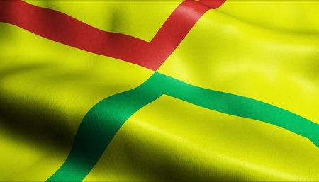 3D Illustration of a waving Russia city flag of Arzamasの写真素材