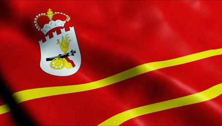 Federal subjects of Russia flag of Smolensk Oblastの写真素材